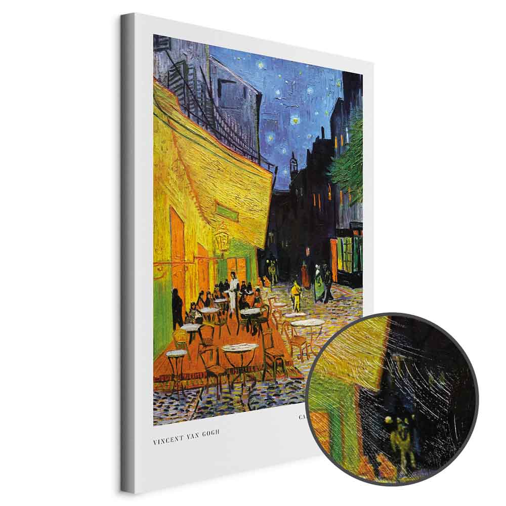 Colorful Night Cafe Street City Canvas Print