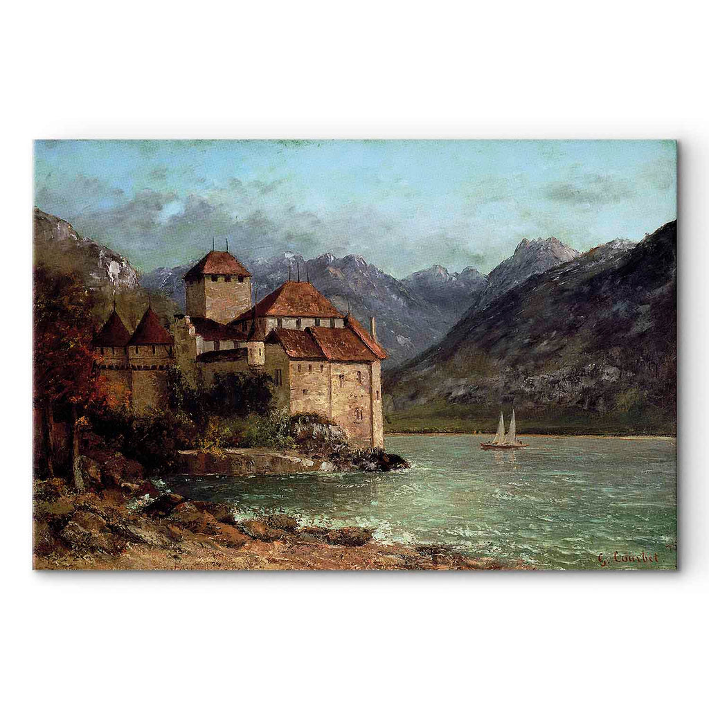 Chillon Castle Landscape Canvas Print