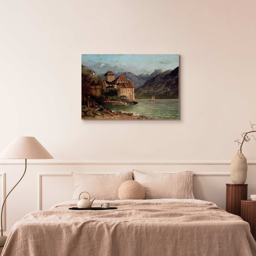 Chillon Castle Landscape Canvas Print