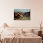 Chillon Castle Landscape Canvas Print