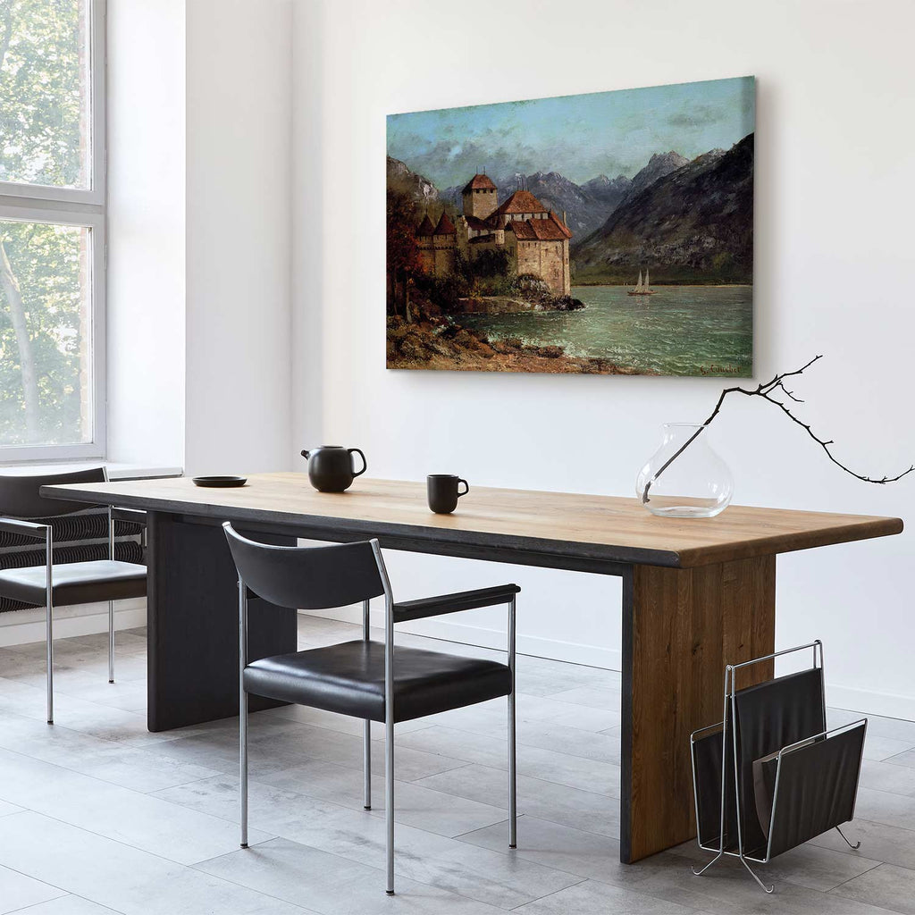 Chillon Castle Landscape Canvas Print