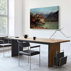 Chillon Castle Landscape Canvas Print