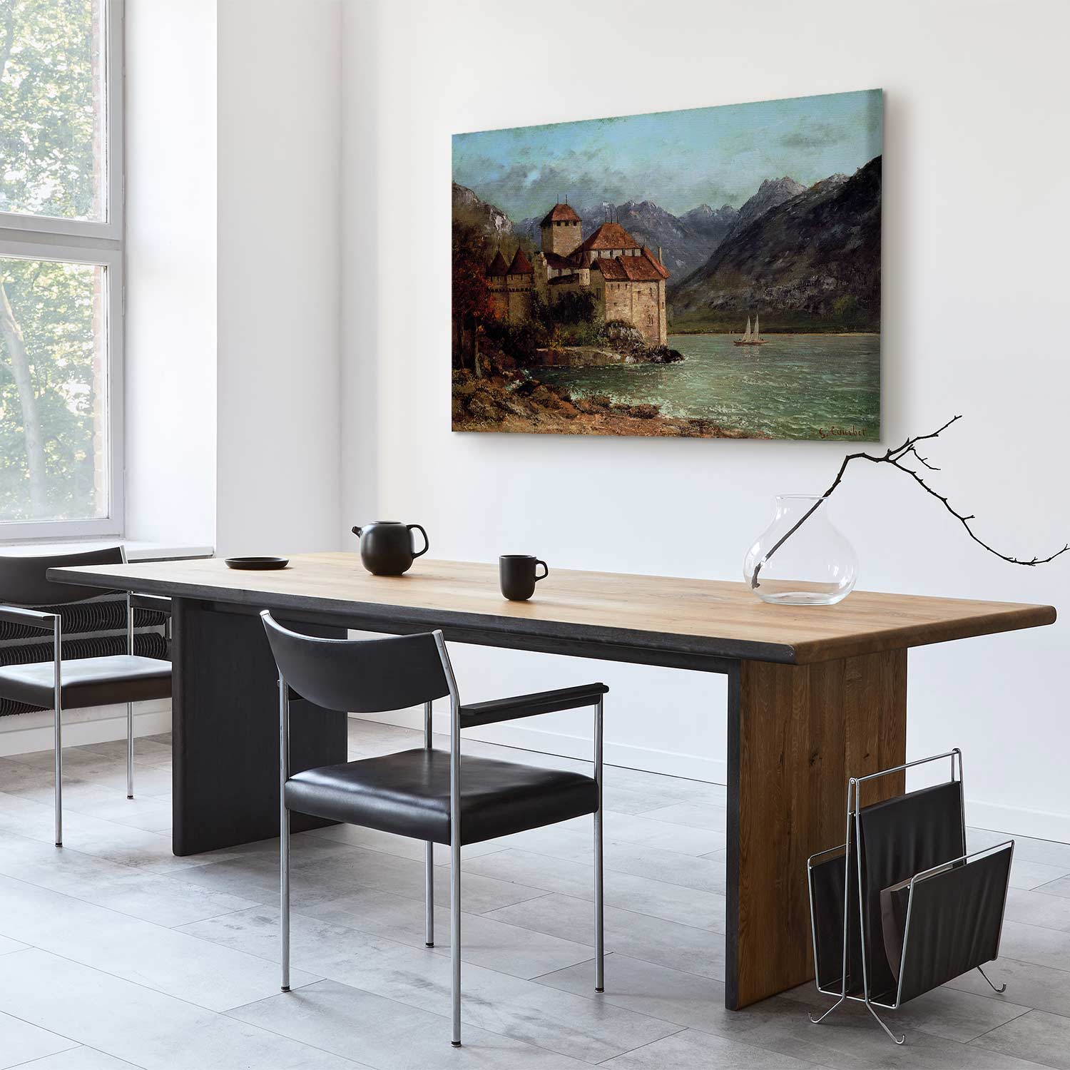 Chillon Castle Landscape Canvas Print