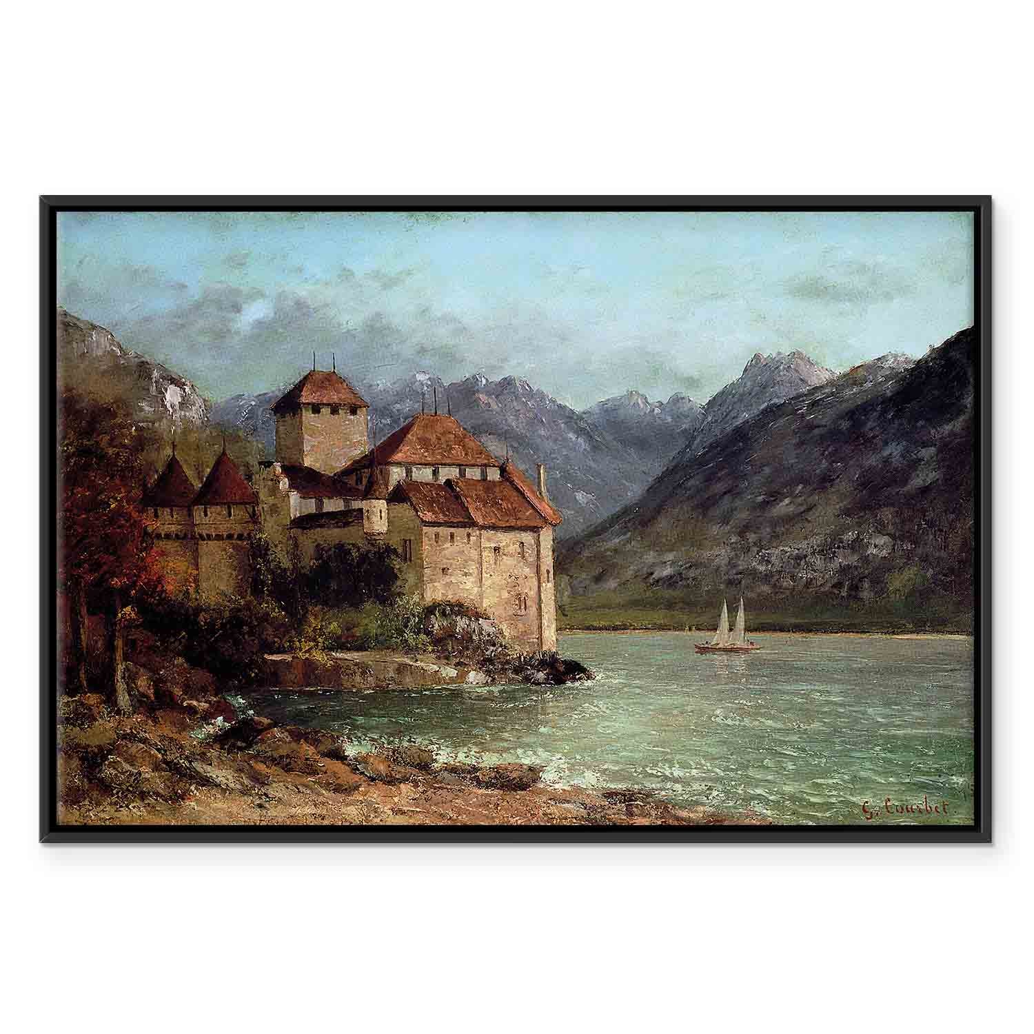 Chillon Castle Landscape Canvas Print