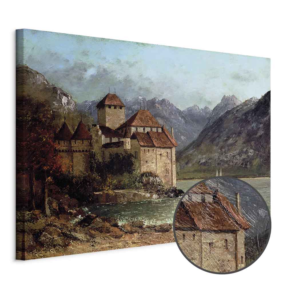 Chillon Castle Landscape Canvas Print
