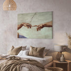 Creation of Adam Hands Classic Canvas Print