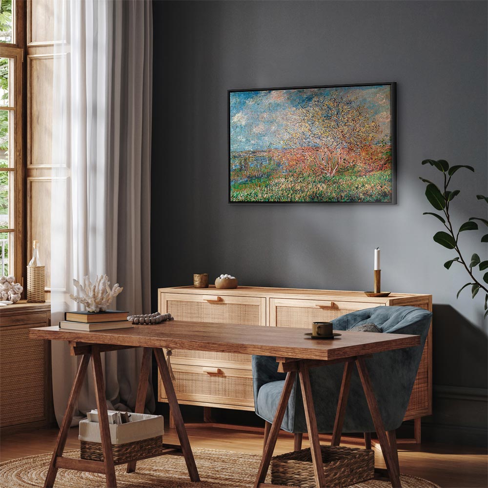 Claude Monet Spring Impressionist Canvas Print