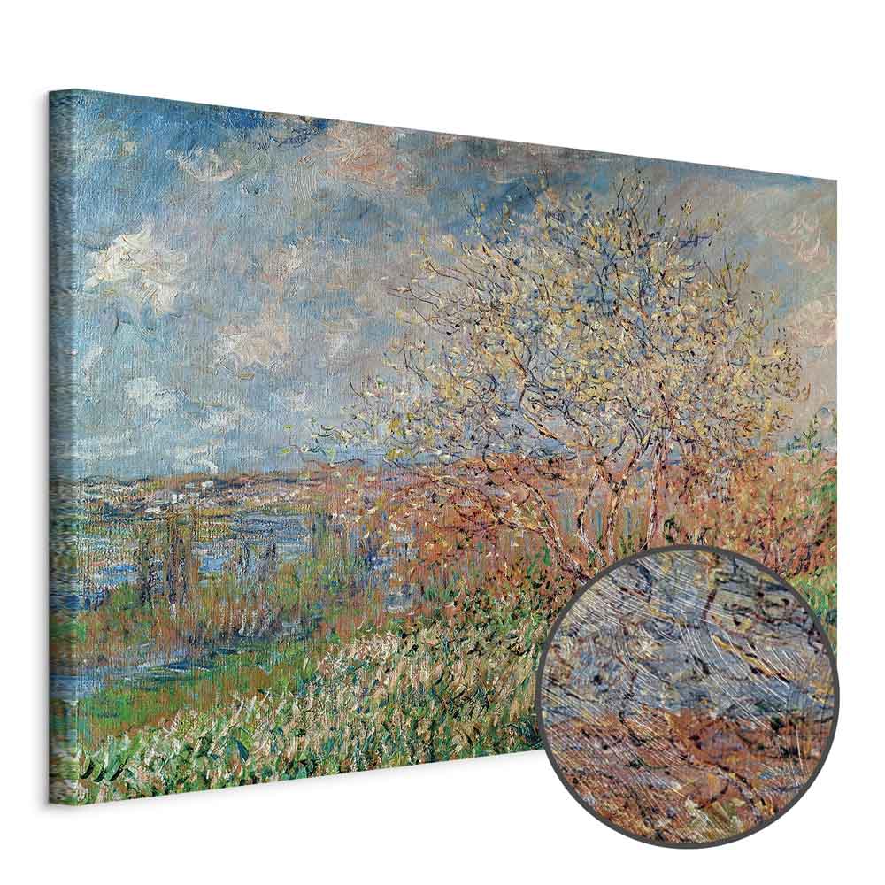 Claude Monet Spring Impressionist Canvas Print