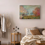 Monet Boat on the Seine Impressionist Canvas Print