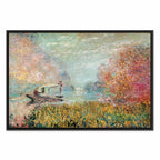 Monet Boat on the Seine Impressionist Canvas Print