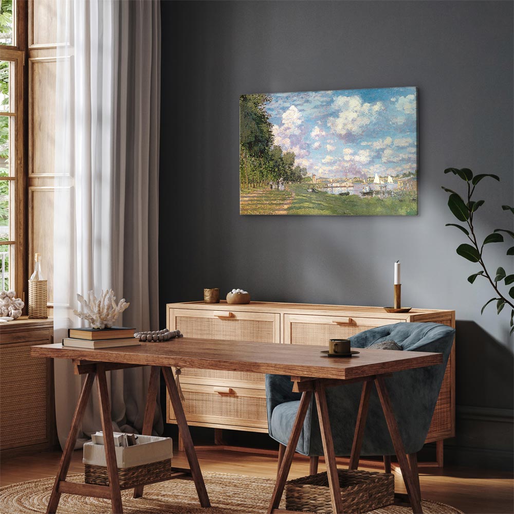 Argenteuil Harbor Impressionist Canvas Print