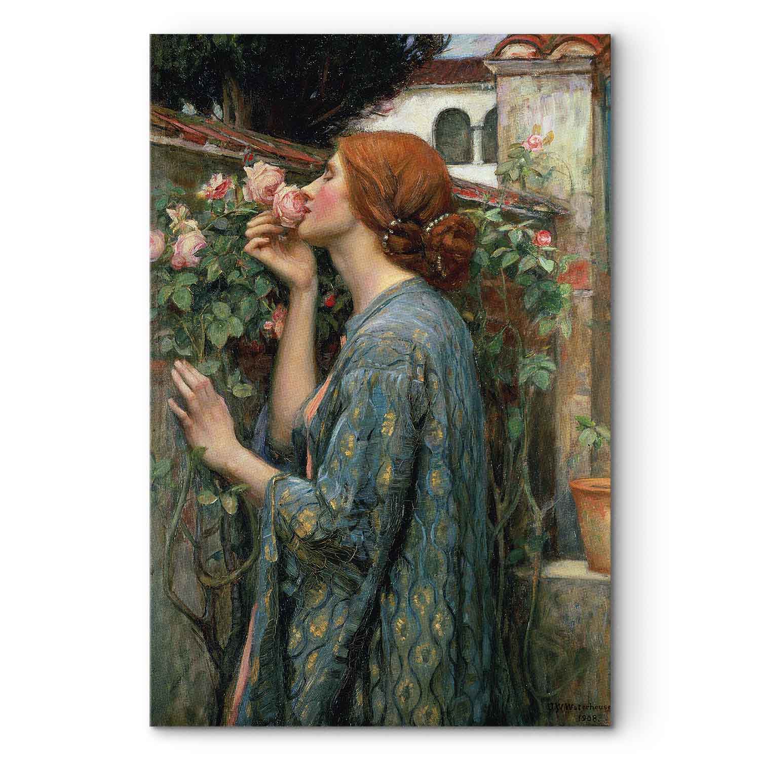 Romantic Rose Garden Woman Classic Canvas Print