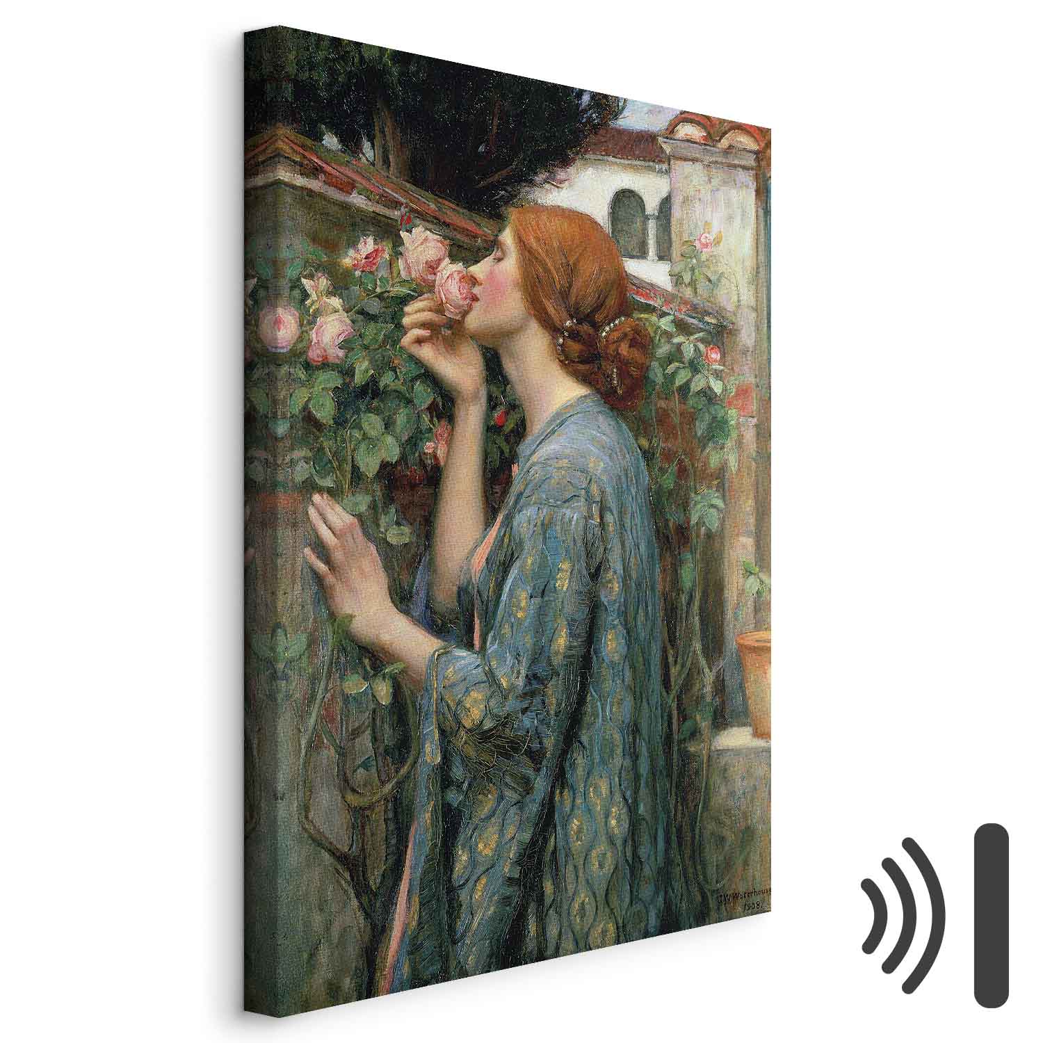 Romantic Rose Garden Woman Classic Canvas Print