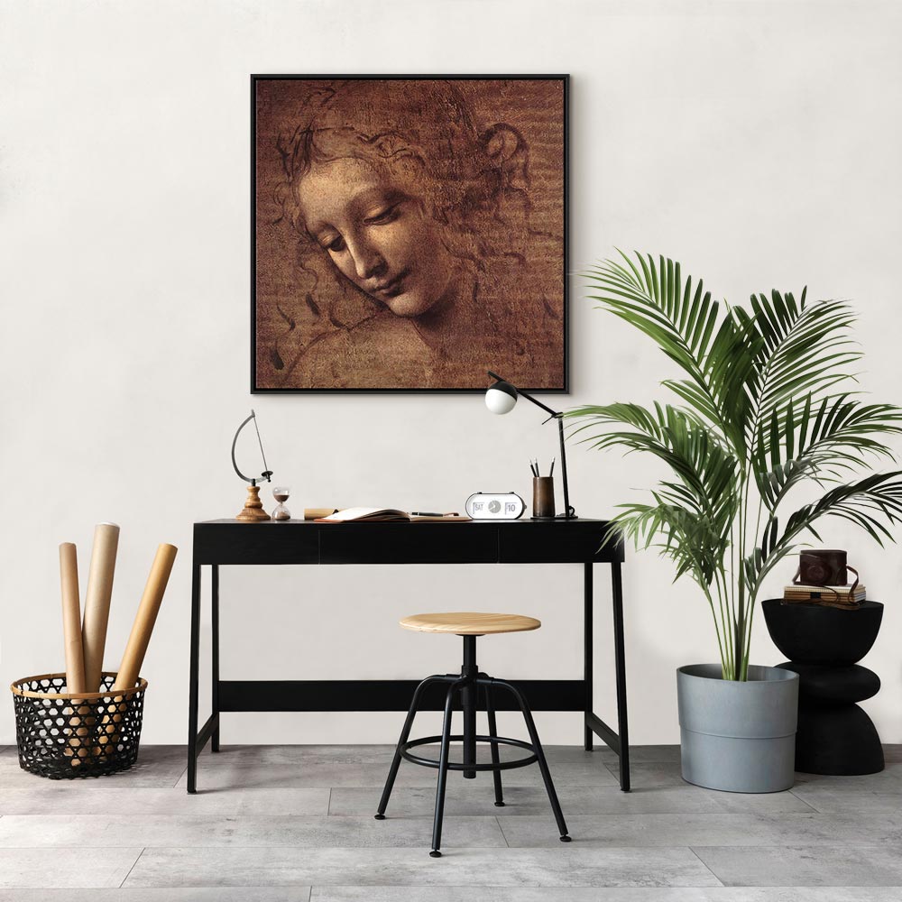 Renaissance Portrait Sketch Classic Canvas Print