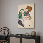 Canvas Print Seated Woman Drawn Up
