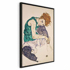 Canvas Print Seated Woman Drawn Up