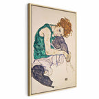 Canvas Print Seated Woman Drawn Up
