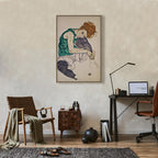 Canvas Print Seated Woman Drawn Up