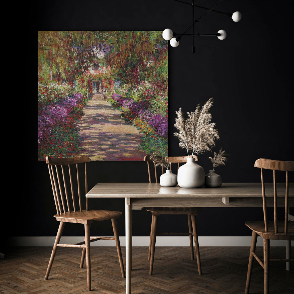 Canvas Print Garden Path in Giverny