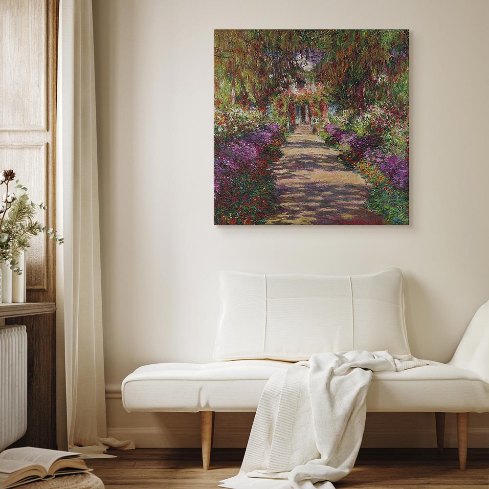 Canvas Print Garden Path in Giverny