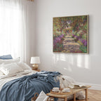 Monet Garden Pathway Colourful Canvas Print