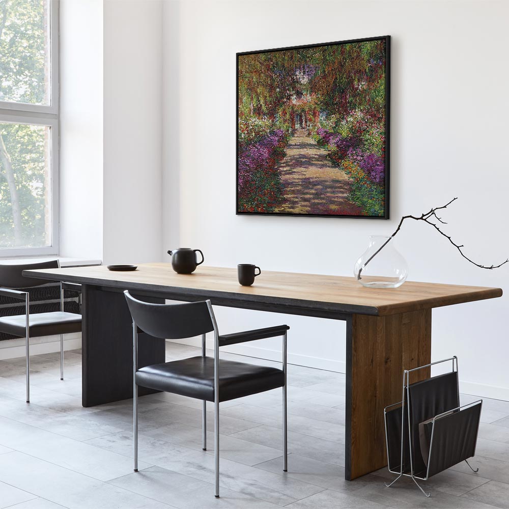 Monet Garden Pathway Colourful Canvas Print