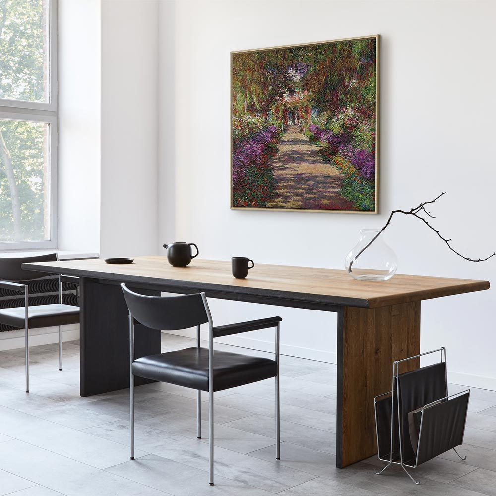 Monet Garden Pathway Colourful Canvas Print