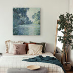 Seine River Landscape Classic Canvas Print