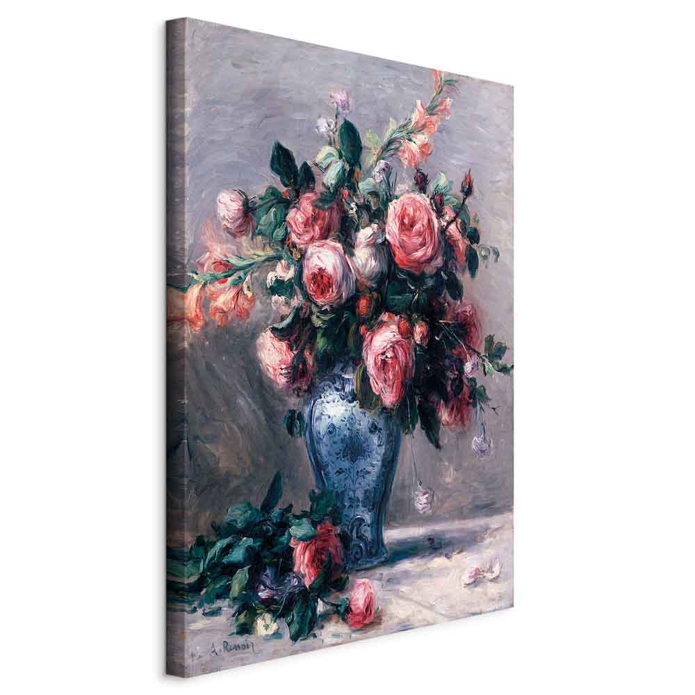 Renoir Vase of Roses Floral Canvas Print