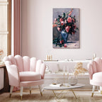 Renoir Vase of Roses Floral Canvas Print