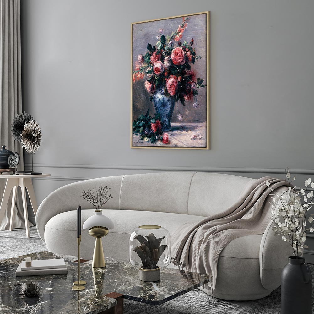 Renoir Vase of Roses Floral Canvas Print
