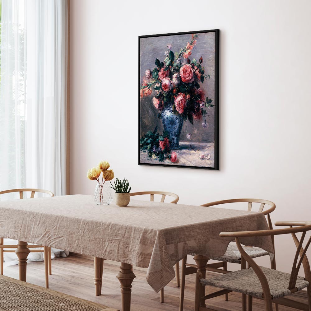 Renoir Vase of Roses Floral Canvas Print