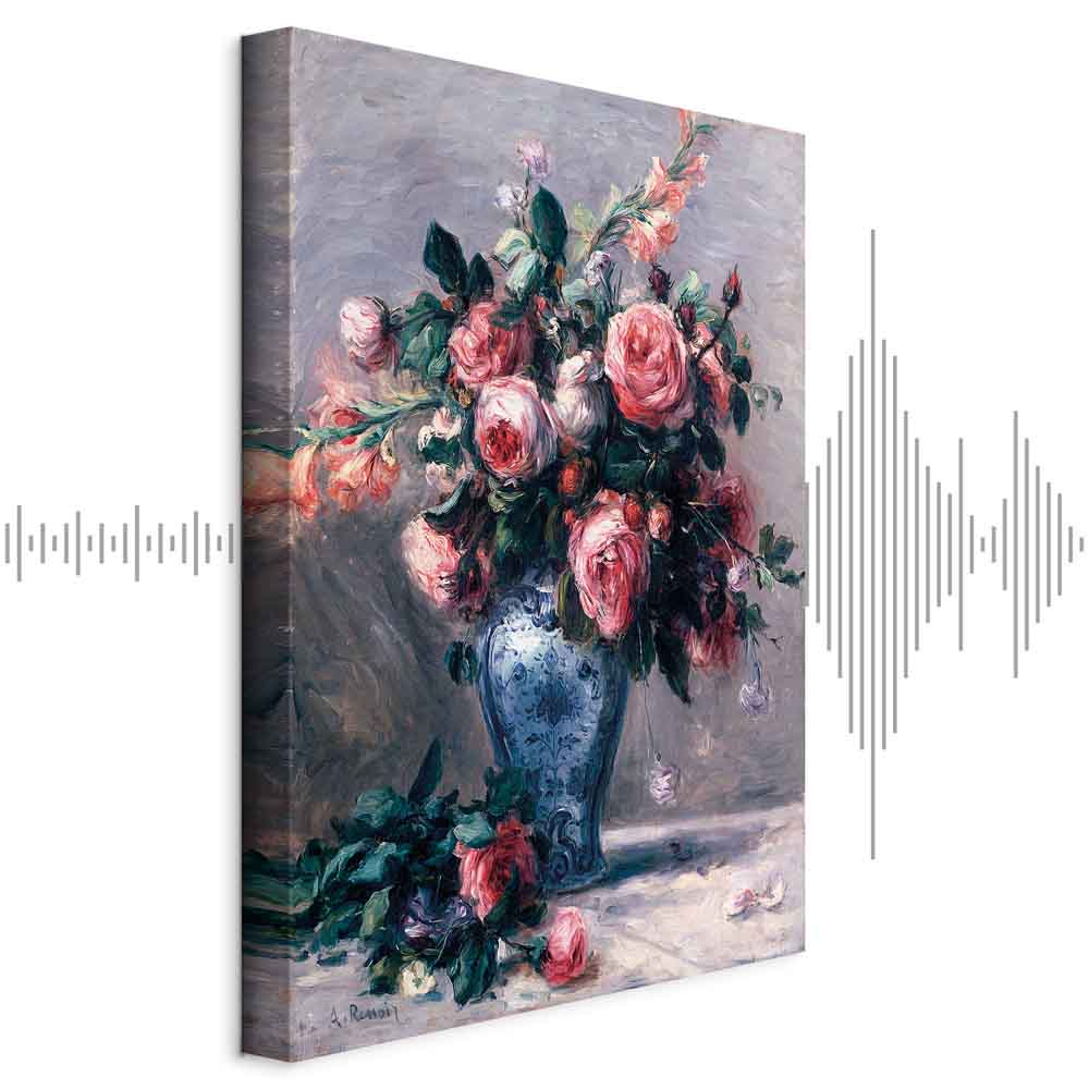 Renoir Vase of Roses Floral Canvas Print