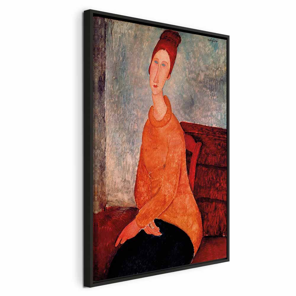 Canvas Print Jeanne Hebuterne in a Yellow Sweater