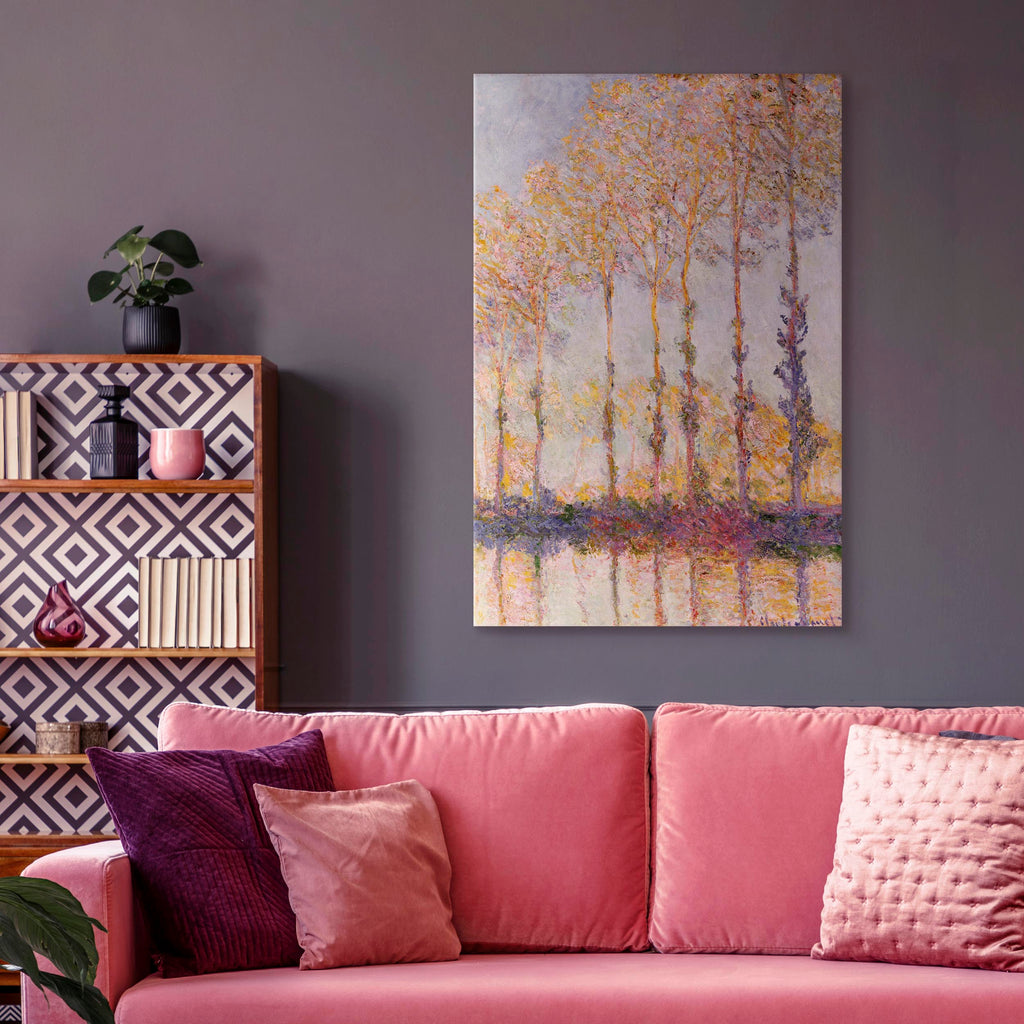 Canvas Print - Poplars on the Bank of the River Epte