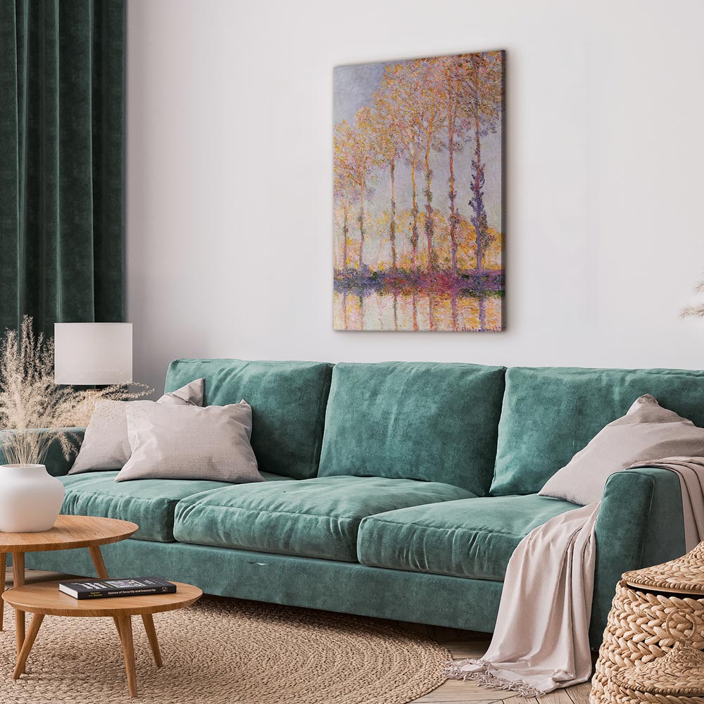 Canvas Print - Poplars on the Bank of the River Epte