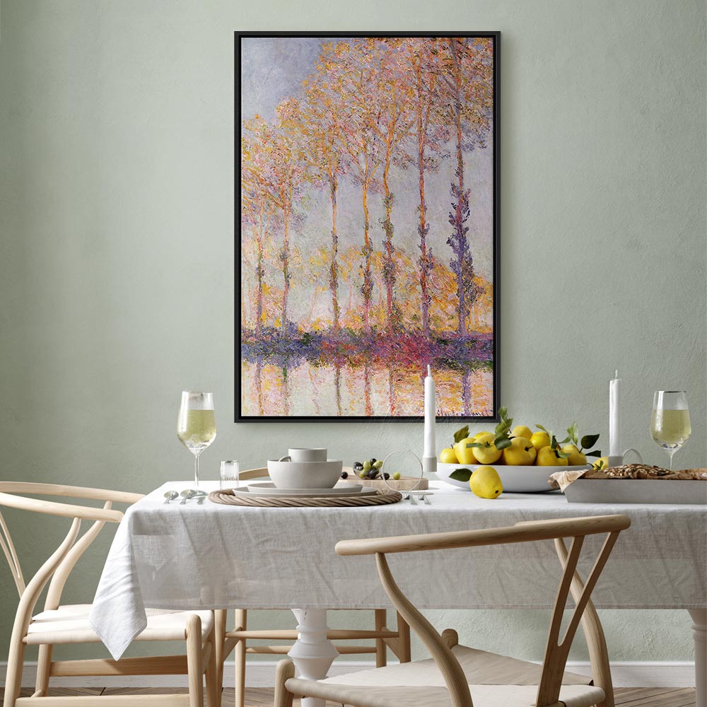 Canvas Print - Poplars on the Bank of the River Epte