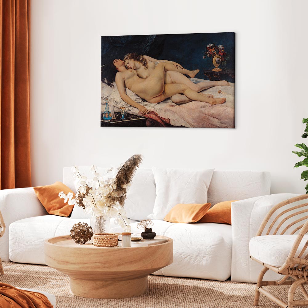 Reclining Nude Woman Classic Canvas Print
