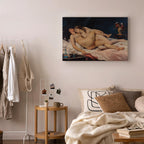 Reclining Nude Woman Classic Canvas Print