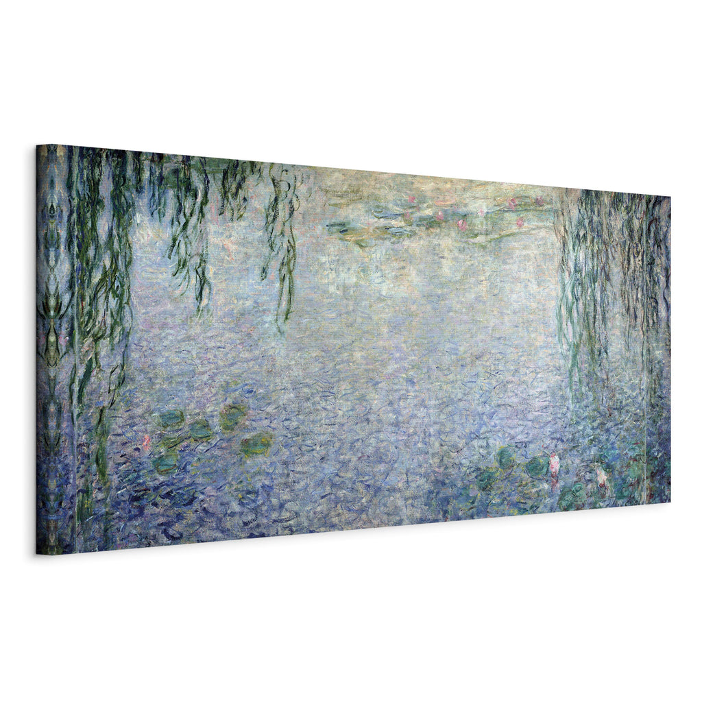 Canvas Print Water Lilies: Two Weeping Willows