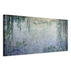 Canvas Print Water Lilies: Two Weeping Willows