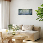 Canvas Print Water Lilies: Two Weeping Willows