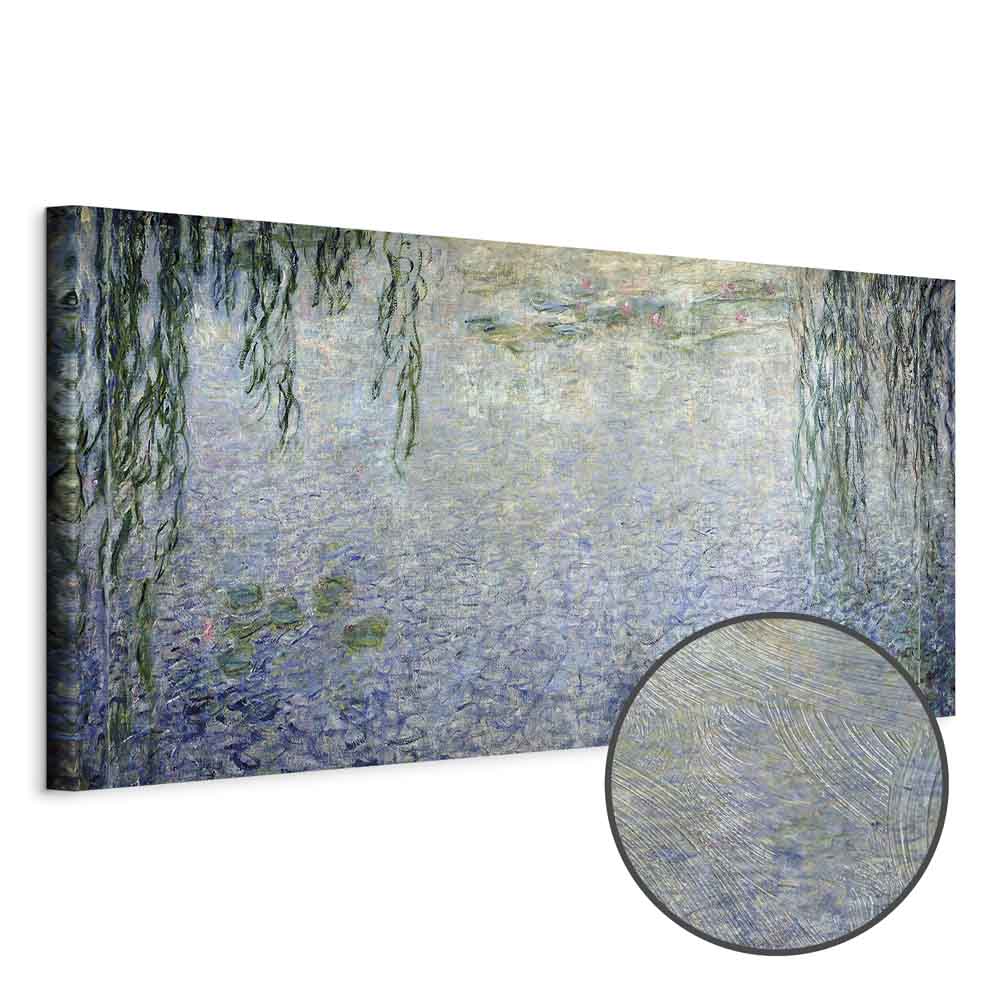 Monet Water Lilies Clear Morning Canvas Print