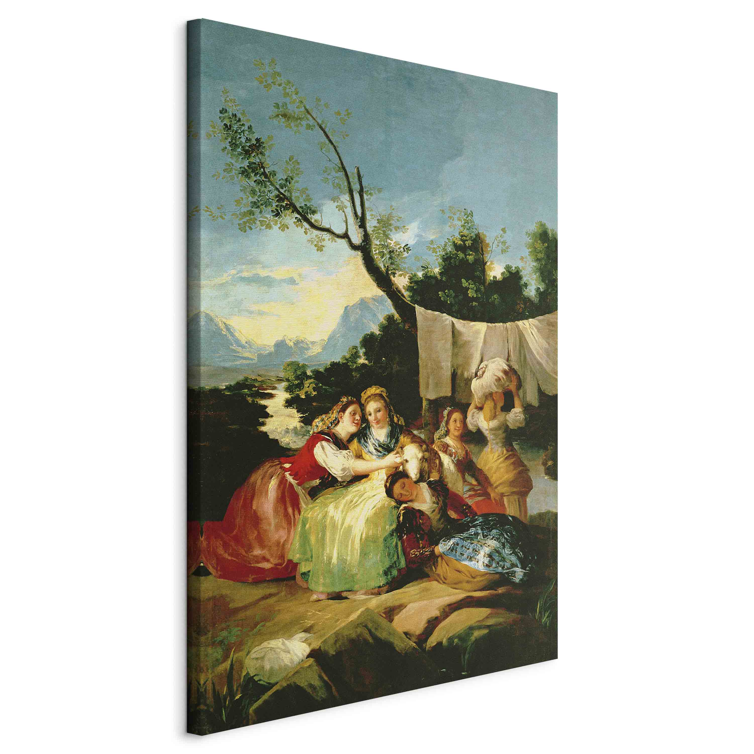 Canvas Print The Washerwomen before Francisco Goya