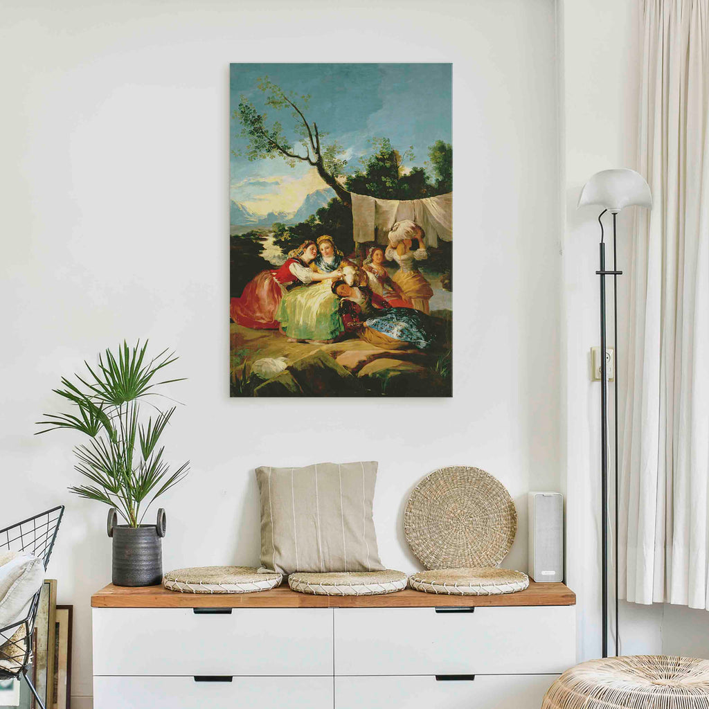 Canvas Print The Washerwomen before Francisco Goya