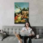 Canvas Print The Washerwomen before Francisco Goya