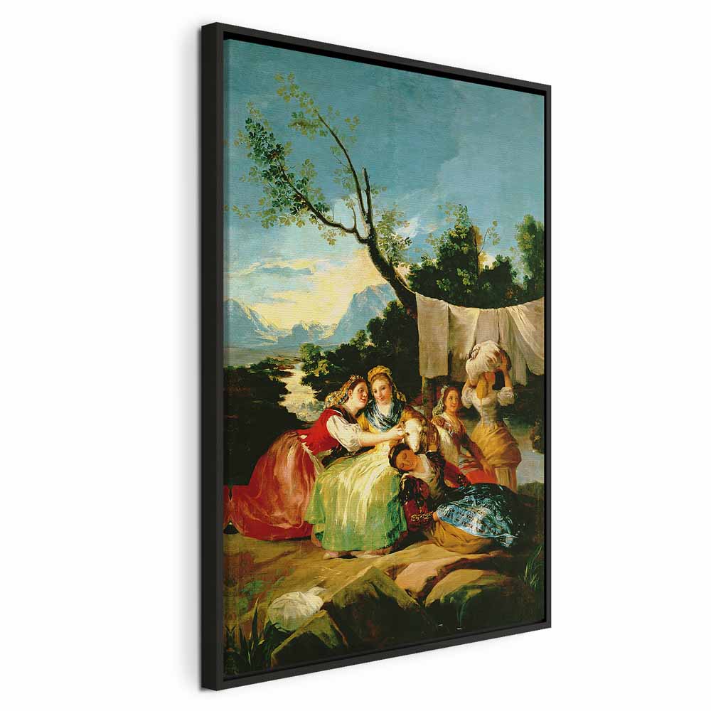 Canvas Print The Washerwomen before Francisco Goya