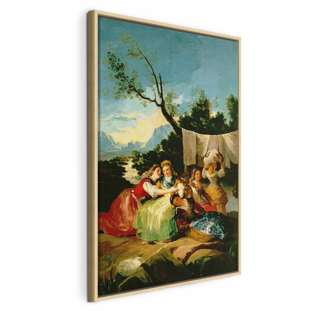Canvas Print The Washerwomen before Francisco Goya