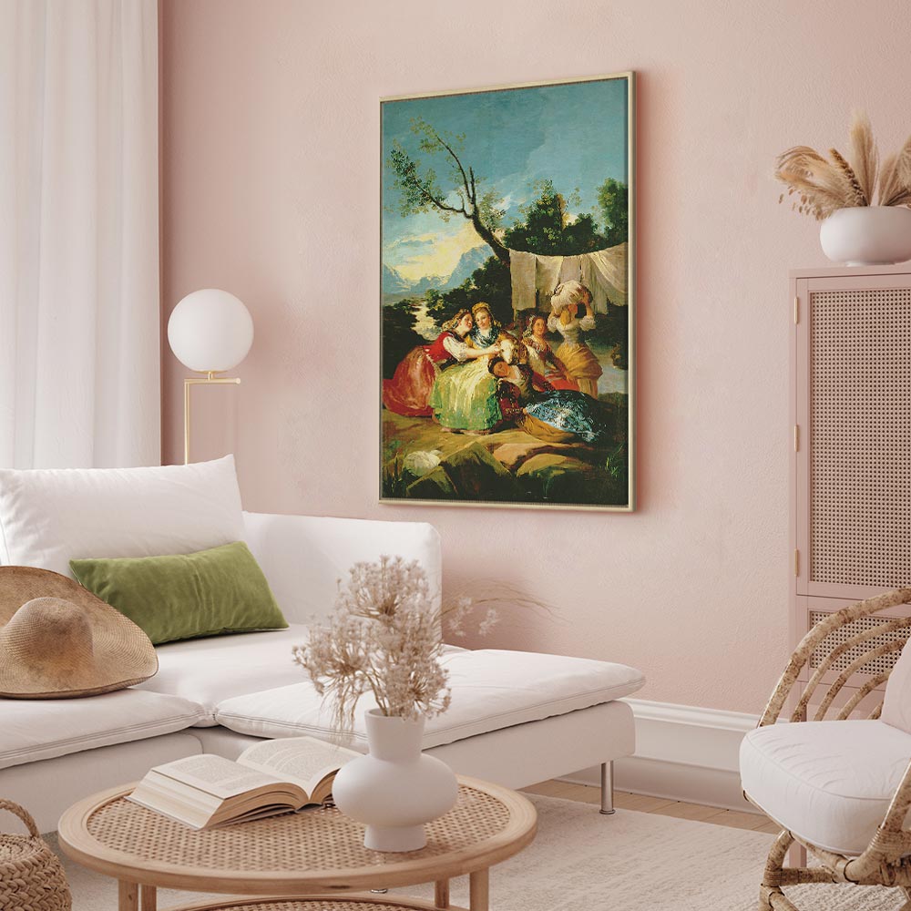 Canvas Print The Washerwomen before Francisco Goya