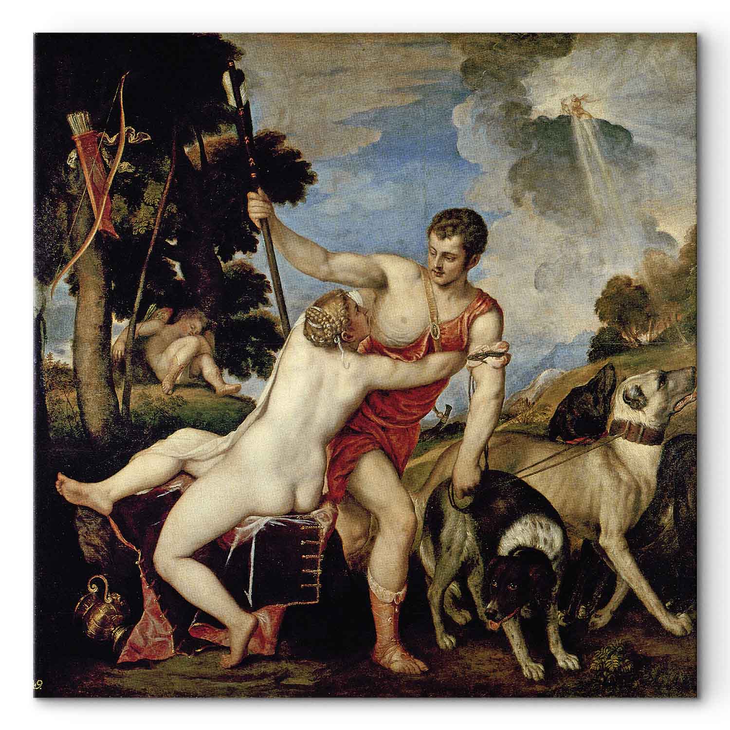 Venus and Adonis Classic Canvas Print